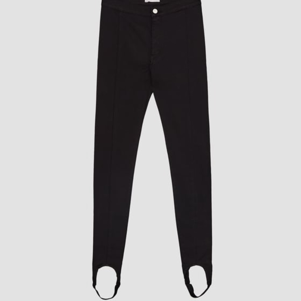 High waisted black stirrup leggings S 25 / 26